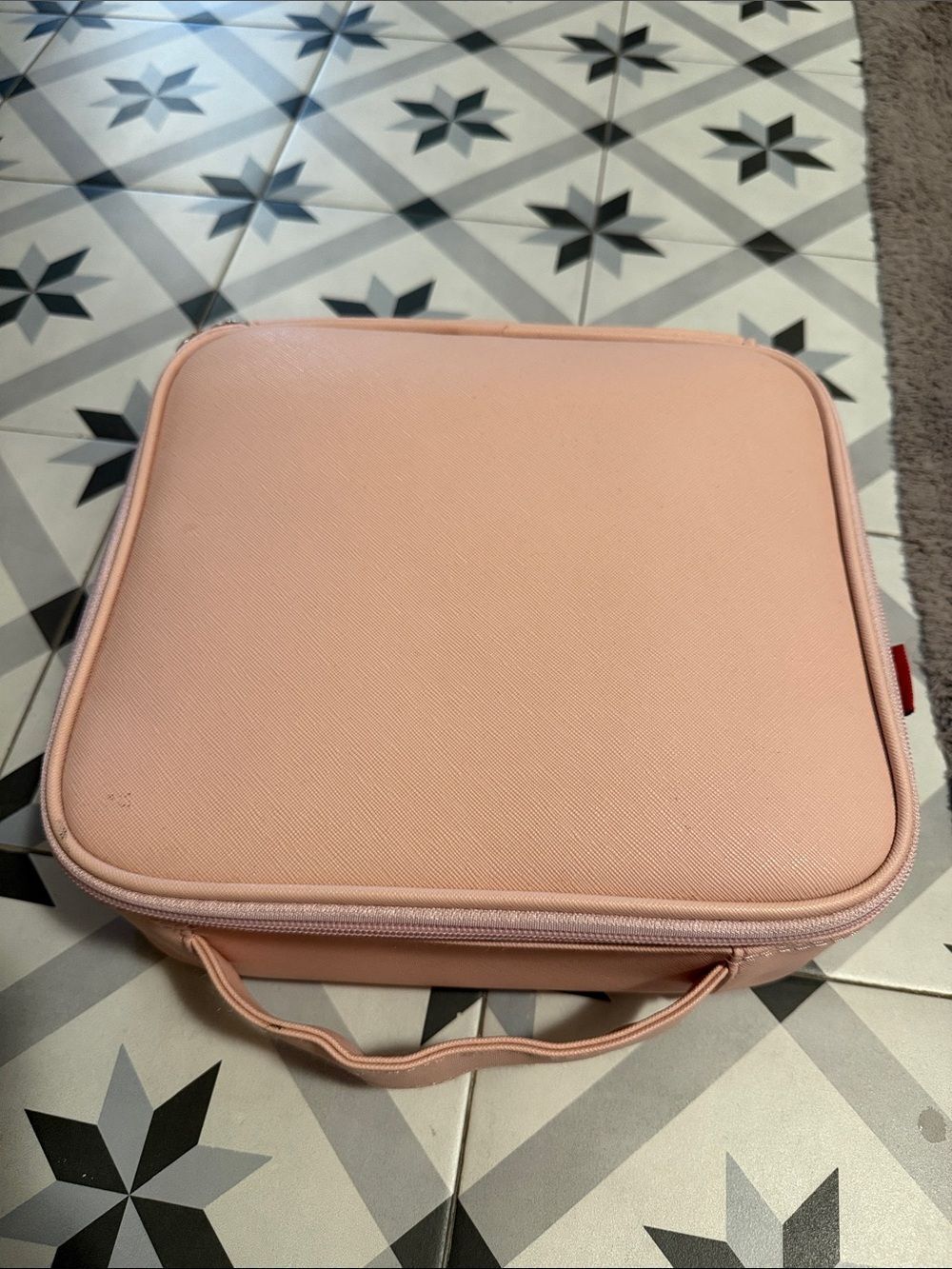 Blush Pink Square Travel Case